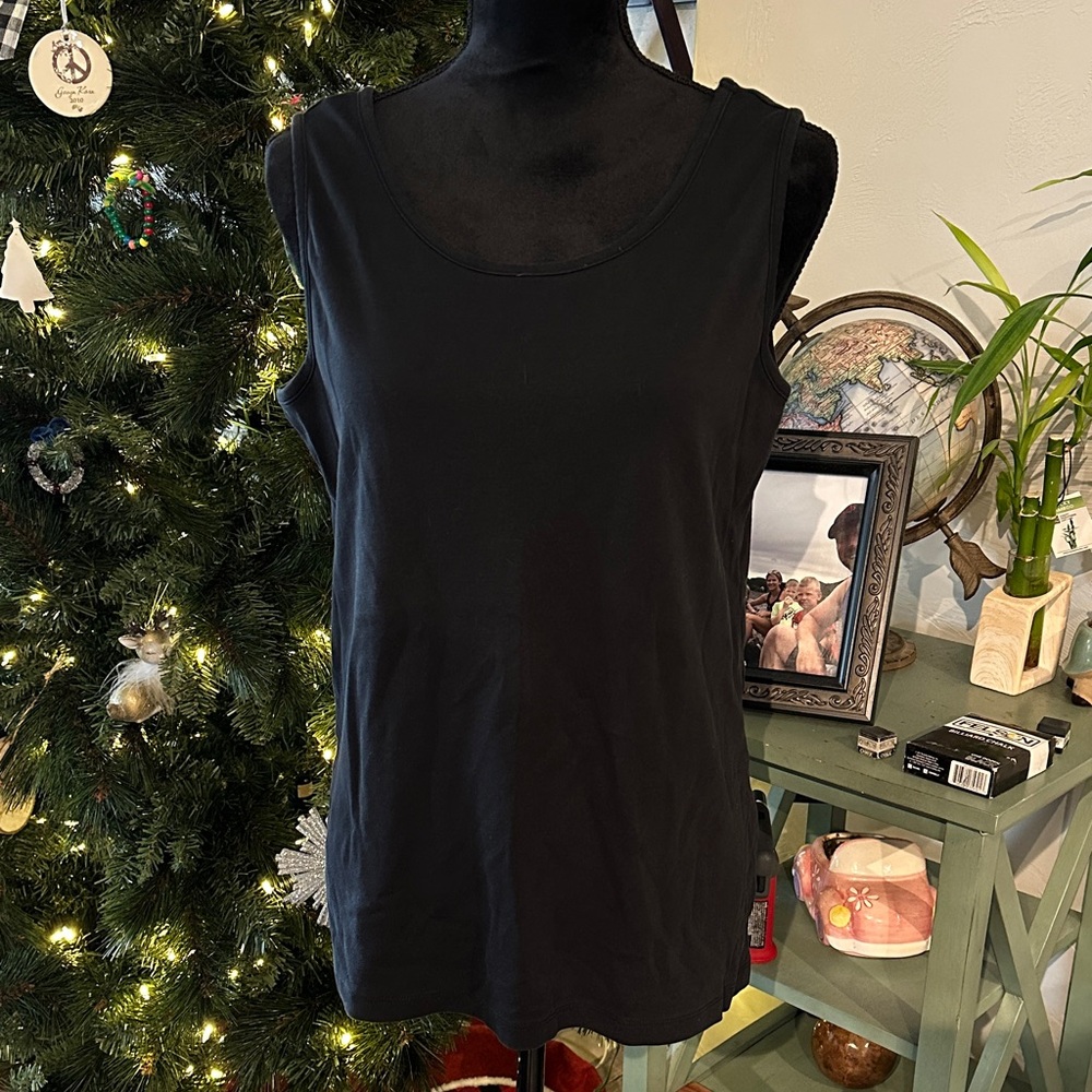Lands' End Black Tank Top